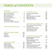 Essential Oils Made Simple Book - table of contents