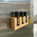 Magnetized Beechwood Essential Oil Trio Holder for 15ml Bottles