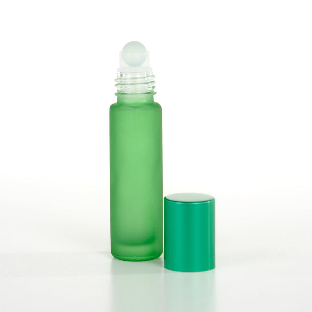 10ml Frosted Bottles with Metallic Lids - 5pk