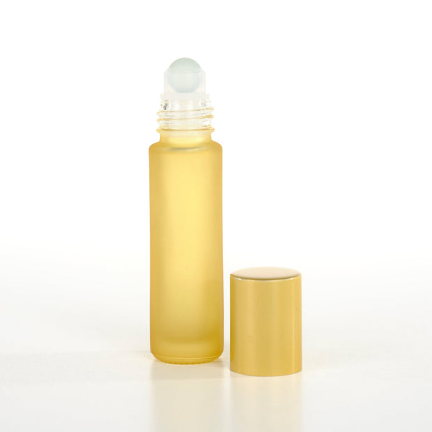 10ml Frosted Bottles with Metallic Lids - 5pk