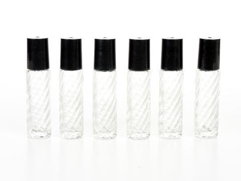 10 ml Glass Bottles with GLASS Roller Tops - 6Pk - Oil Life