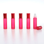 10ml Frosted Bottles with Metallic Lids - 5pk