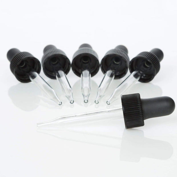 15ml glass droppers -6 pack - Oil Life