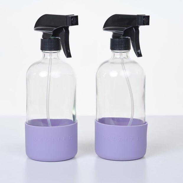16oz Glass Trigger Sprayer with Silicone Sleeves - 2pk