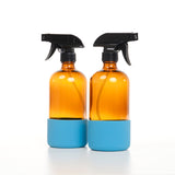 16oz Glass Trigger Sprayer with Silicone Sleeves - 2pk