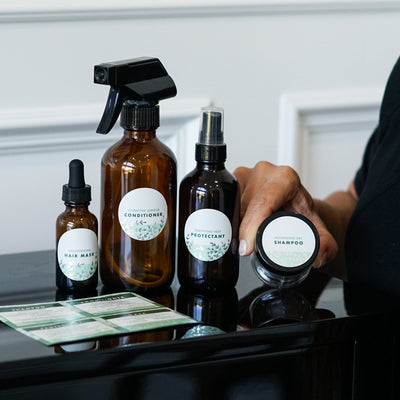 Natural Haircare Luxe Labels with Recipes
