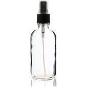 4 oz Glass Bottle with Pump Spray -  4 Pk - 5 Colors Available - Oil Life