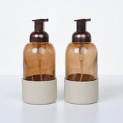 Glass Foaming Soap Bottles - 2pk