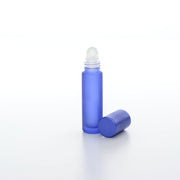 10ml Frosted Bottles with Brushed Lids - 5pk