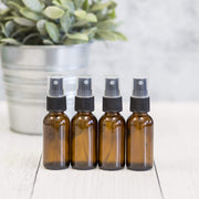 1 oz Glass Bottle with Pump Spray 4-pack