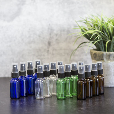 1 oz Glass Bottle with Pump Spray 4-pack