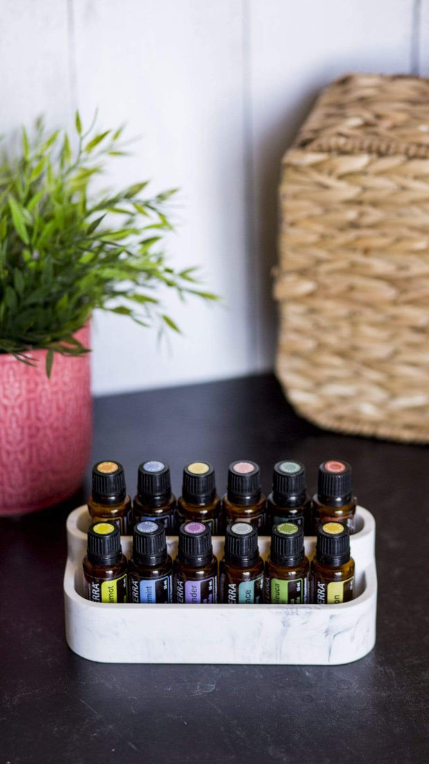 2 Tier Resin Marble Essential Oil Display
