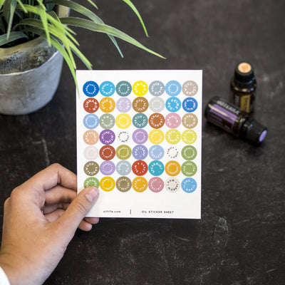 Oil Sticker Sheet [Essential Oil Lid Stickers]