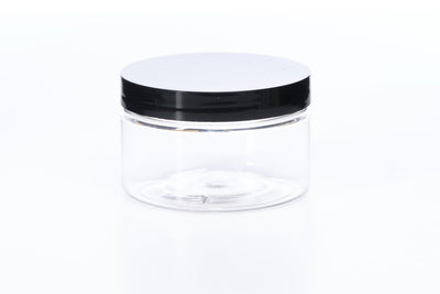 1/2 oz Clear Heavy Wall Jar w/Black Cap - 2pk - Oil Life