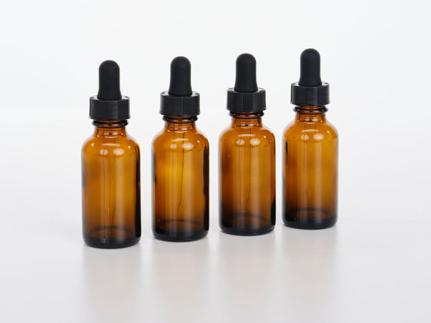 Amber Glass Bottle with Dropper Top - Oil Life