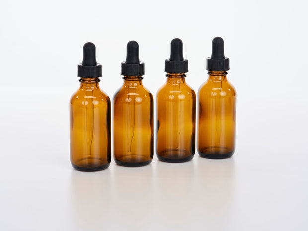 Amber Glass Bottle with Dropper Top - Oil Life