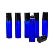 10 ml Glass Bottles with GLASS Roller Tops - 6Pk - Oil Life