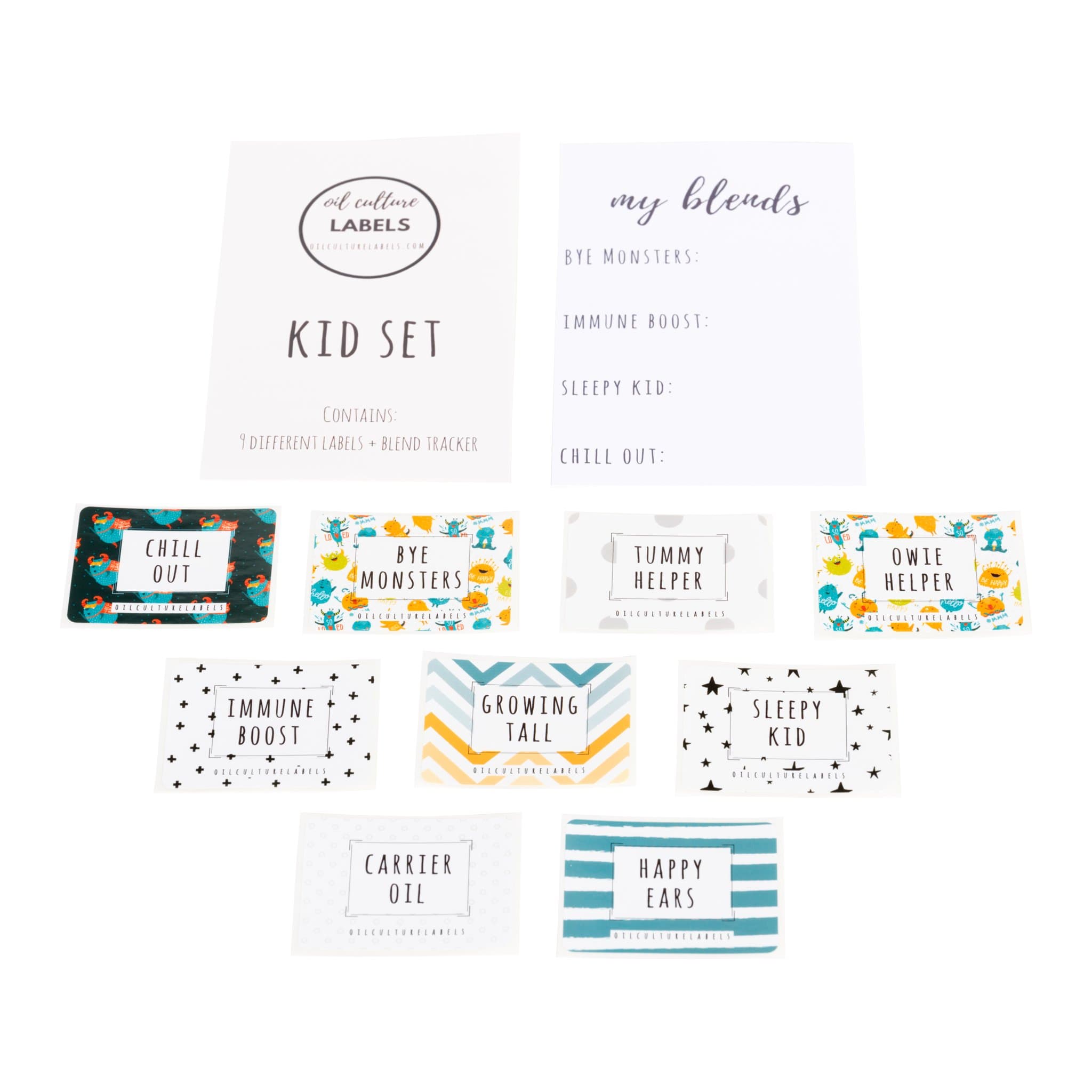 Kid Set Labels - Oil Life
