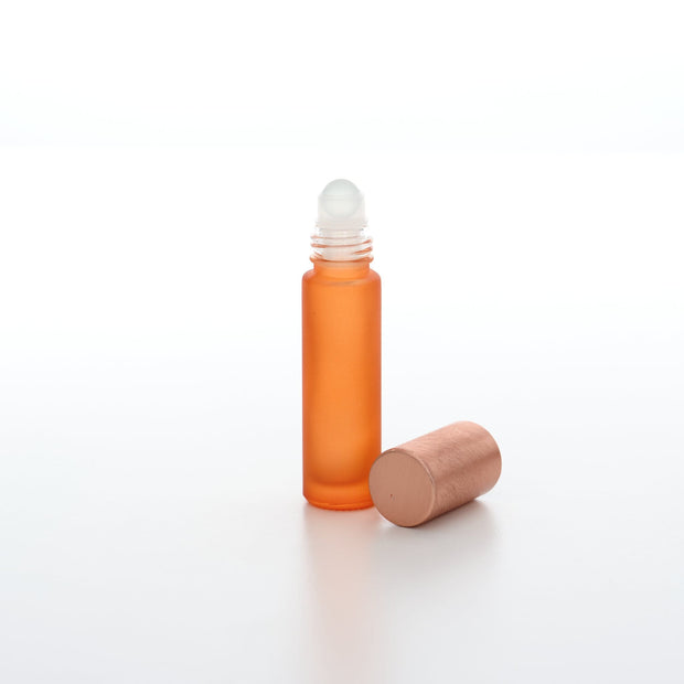 10ml Frosted Bottles with Brushed Lids - 5pk