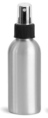 120 ml Aluminum Bottles W/ Black Fine Mist Sprayer - Oil Life