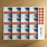 Summer Splash Roller Ball Labels