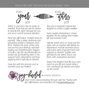 Fueled With Joy in Business and Life Affirmation Cards - Oil Life