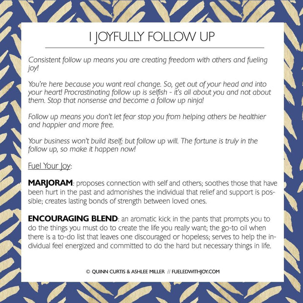 Fueled With Joy in Business and Life Affirmation Cards - Oil Life