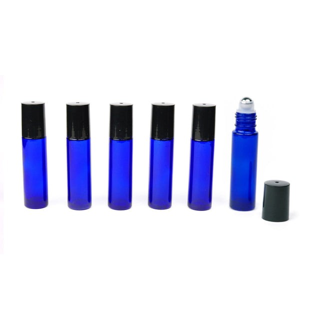 10 ml Glass Bottles with STEEL Roller Tops - Oil Life