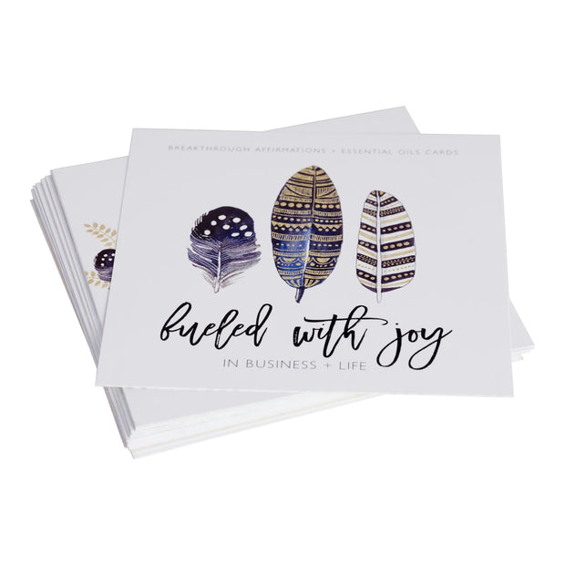 Fueled With Joy in Business and Life Affirmation Cards - Oil Life