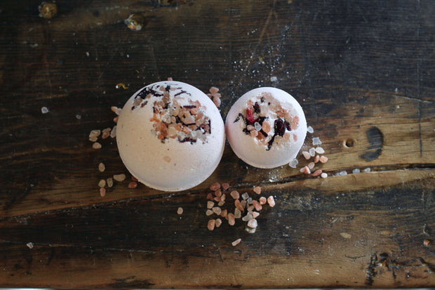 A Hot Pink Mess Bath Bomb by Soaplicity