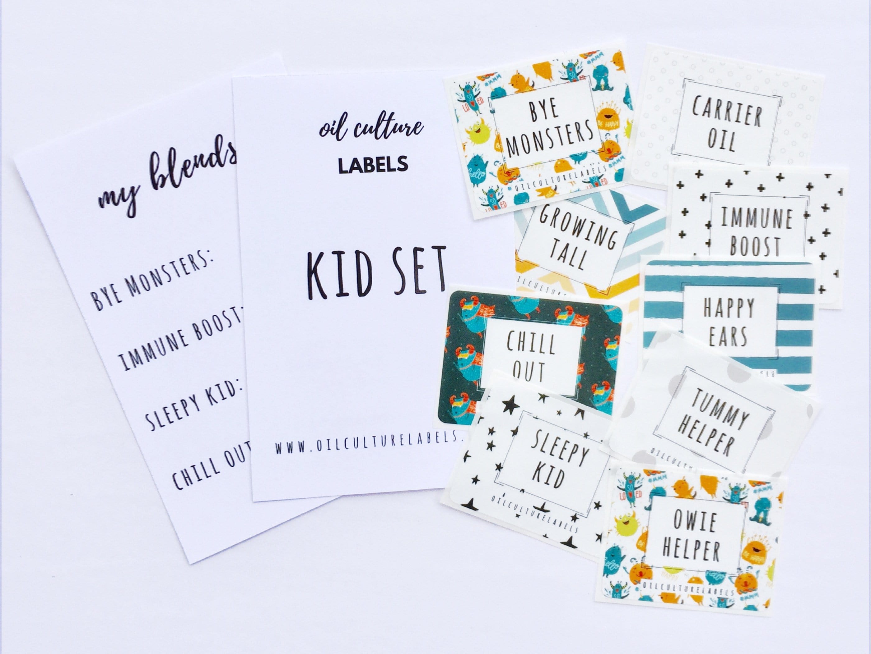 Kid Set Labels - Oil Life
