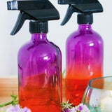 Ombre Glass Trigger Sprayer Bottle - 8oz & 16oz - 2Pk - Oil Life