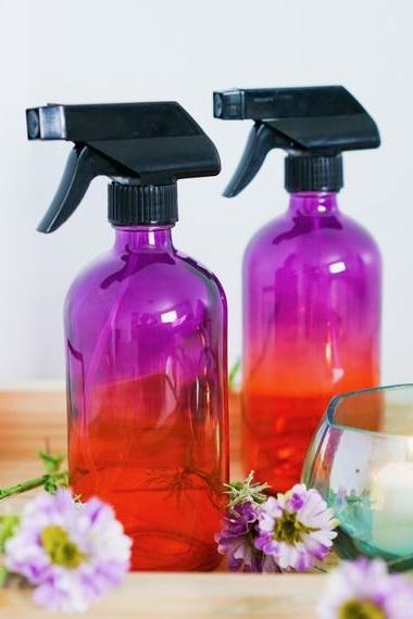 Ombre Glass Trigger Sprayer Bottle - 8oz & 16oz - 2Pk - Oil Life